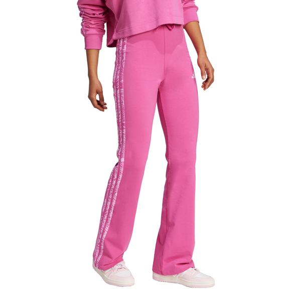 Legginsy damskie adidas Essentials 3-Stripes Print Cotton różowe JG6238