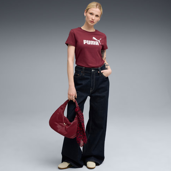 Koszulka damska Puma Ess No.1 Logo Tee (s) burgundowa 682371 96