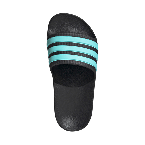 Klapki dla dzieci adidas Adilette Aqua Slides czarno-niebieskie JS2497