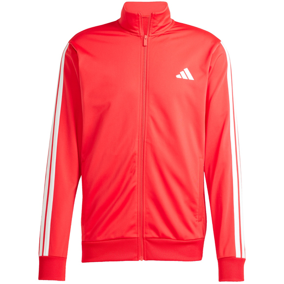 Dres męski adidas Sportswear Basic 3-Stripes Tricot czerwony JX8731