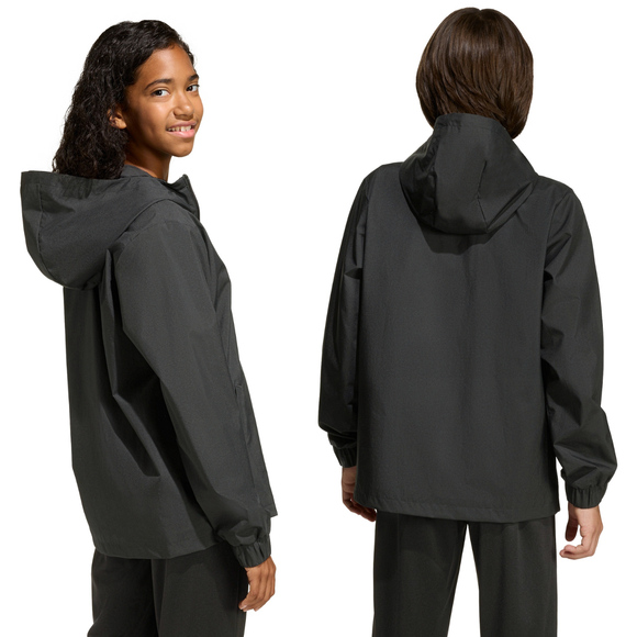 Kurtka dla dzieci adidas Entrada 26 All Weather czarna JZ9104