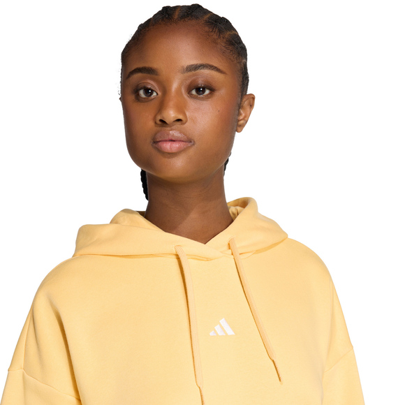 Bluza damska adidas Essentials Small Logo Feel Cozy Hoodie żółta KC5281