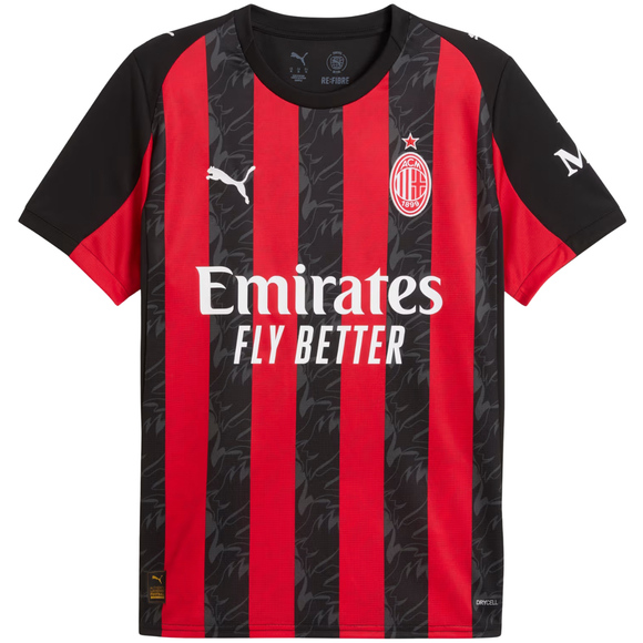 Koszulka męska Puma AC Milan Home Jersey Replica czarno-czerwona 779962 01 