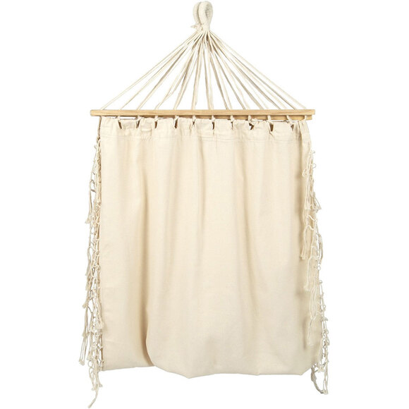 Hamak z frędzlami 1-osobowy 200 cm x 100 cm Maiami natura biały 1031200