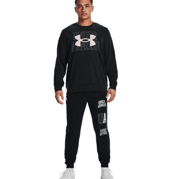 Bluza męska Under Armour UA Rival Terry Logo Crew czarna 1370391 001