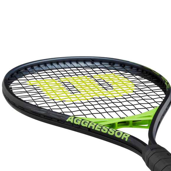 Rakieta do tenisa ziemnego Wilson Aggressor TNS RKT 4 3/8(3) czarno-zielona WR147610U3