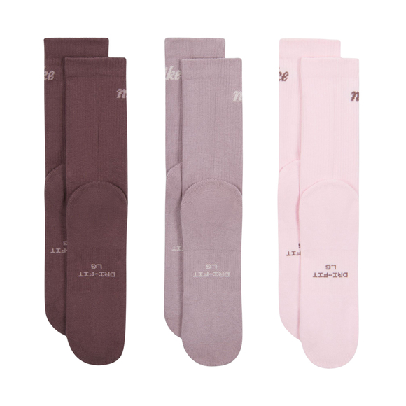 Skarpety Nike Everyday Elevated Crew 3 pary różowe, brązowe IH8528 903   