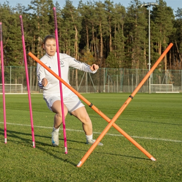 Tyczka teleskopowa rozkładana Pomarańczowy