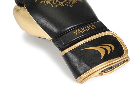Rękawice kobiece MANDALA BLACK/GOLD 12 oz
