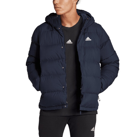 Kurtka męska adidas Helionic Hooded Down granatowa HG8750