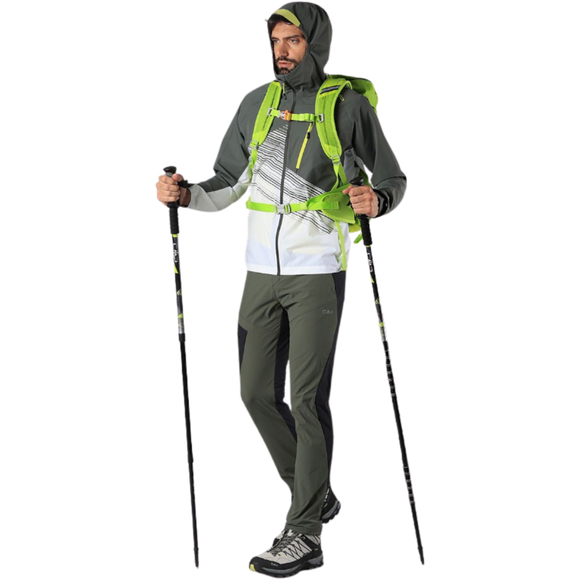 Kijki trekkingowe CMP Bern Trekking Poles zielono-czarne 3B36297 U911