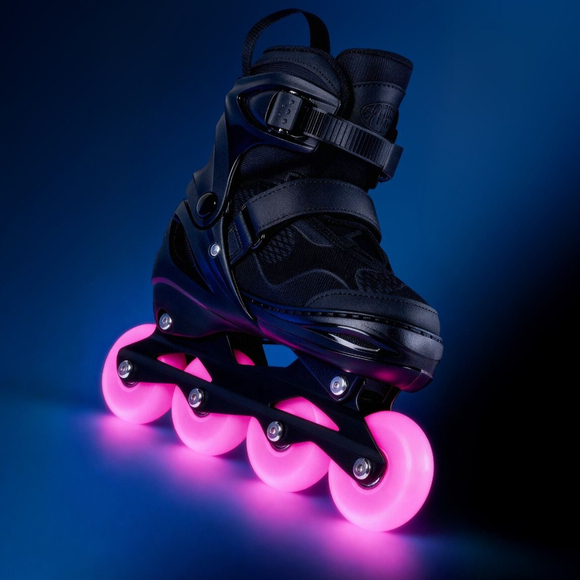 Łyżworolki Spokey Firefly czarno-różowe 946365-946366