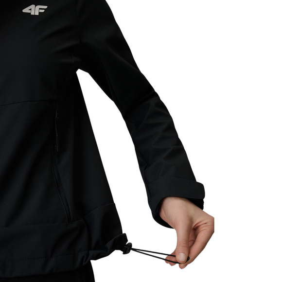 Kurtka damska softshell 4F F546 głęboka czerń 4FWSS26TSOFF546 20S