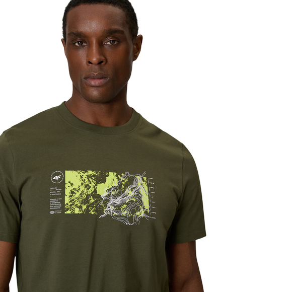 Koszulka męska 4F M2823 khaki 4FWSS26TTSHM2823 43S