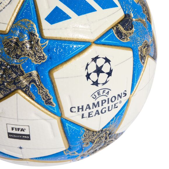 Piłka nożna adidas UCL Pro 25/26 League Stage biało-niebiesko-złota JD0188