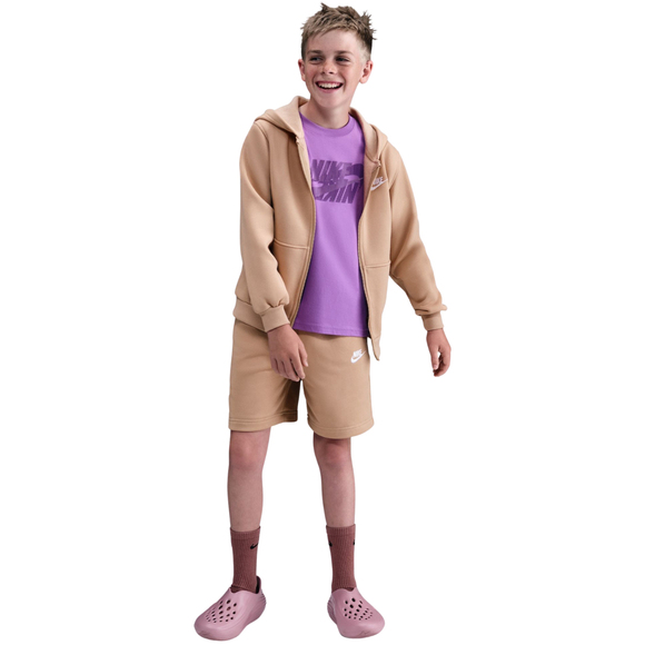 Bluza dla dzieci Nike Sportswear Club Fleece beżowa FD3004 200