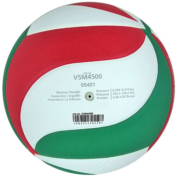 Piłka siatkowa Molten V5M4500 biało-czerwono-zielona