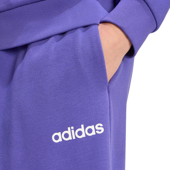 Spodnie damskie adidas Essentials Linear French Terry Cuffed fioletowe KF8363