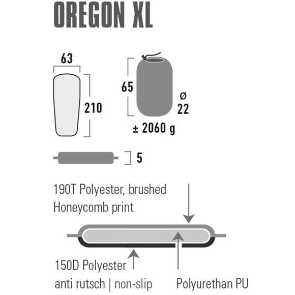 Mata Samopompująca High Peak Oregon XL 210x63x5  41126