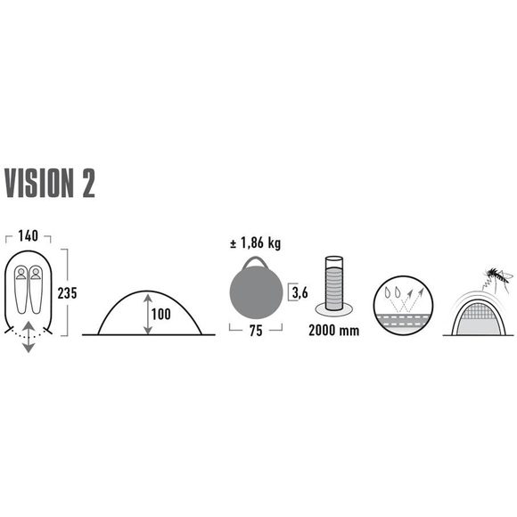 Namiot High Peak Vision 2 czarny 10280