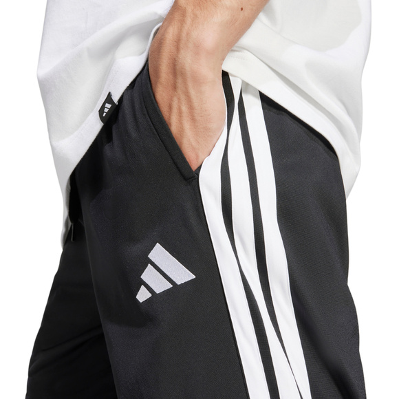 Spodnie męskie adidas 3-Stripes Tricot Regular-Fit Open Hem czarne JI8802