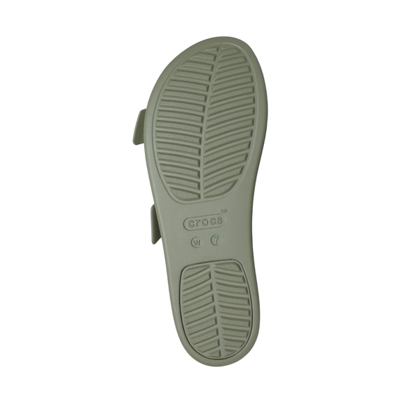 Klapki damskie Crocs Brooklyn Buckle Low zielone 211215 3BX