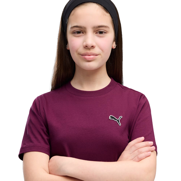 Koszulka dla dzieci Puma Cls Badge Cat Tee fioletowa 694700 41