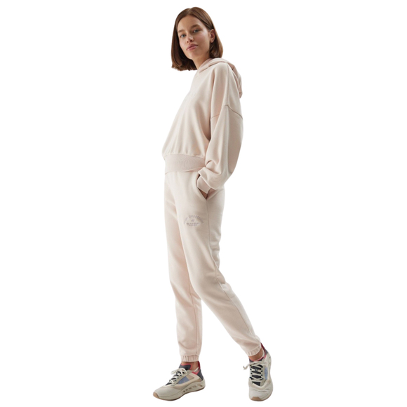 Spodnie damskie 4F CAS F472 beżowe 4FAW23TTROF472 83S