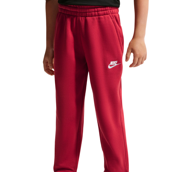 Spodnie dla dzieci Nike Sportswear Club Fleece czerwone FD3008 608