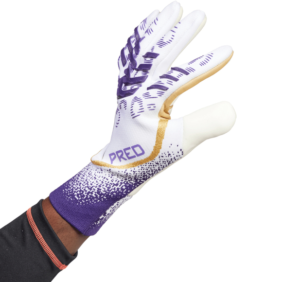 Rękawice bramkarskie adidas Predator GL Pro biało-fioletowe JZ5787 