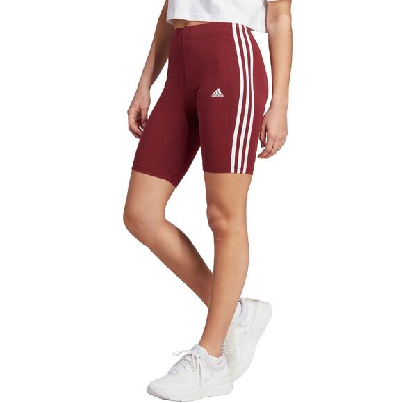 Spodenki damskie adidas Essentials 3-Stripes czerwone IM2846