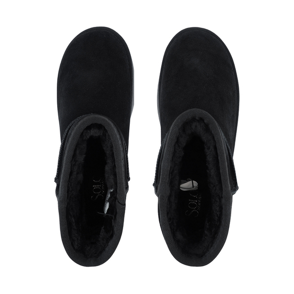 Buty damskie skórzane Solo Soprani Couture Hugh Platform czarne SSW421P05 01