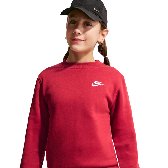 Bluza dla dzieci Nike Sportswear Club Fleece czerwona FD3006 608