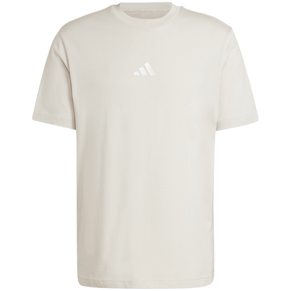 Koszulka męska adidas Essentials Small Logo Single Jersey beżowa JD1779