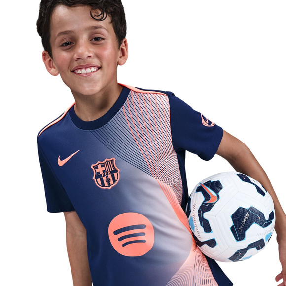 Koszulka dla dzieci Nike FC Barcelona Academy Pro granatowo-pomrańczowa HM4185 411