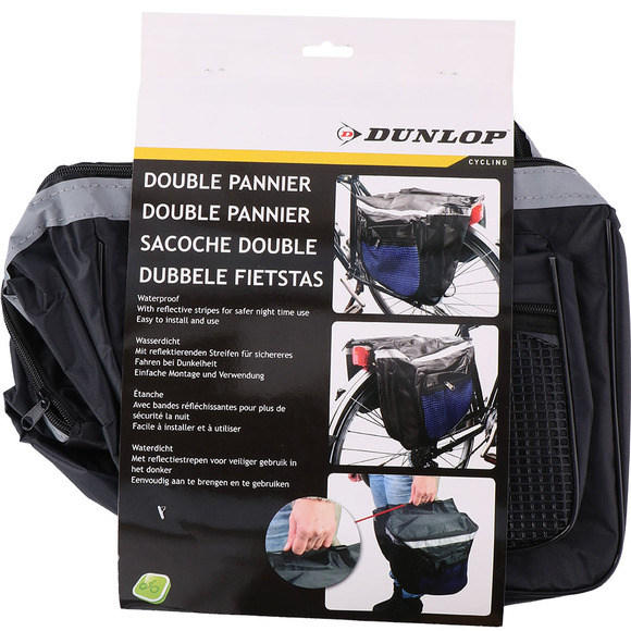 Torba rowerowa na bagażnik Dunlop 2ass PES 30x26x10cm 600D SL 27890