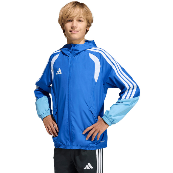 Kurtka dla dzieci adidas Tiro 26 Competition All Weather niebieska KB0157