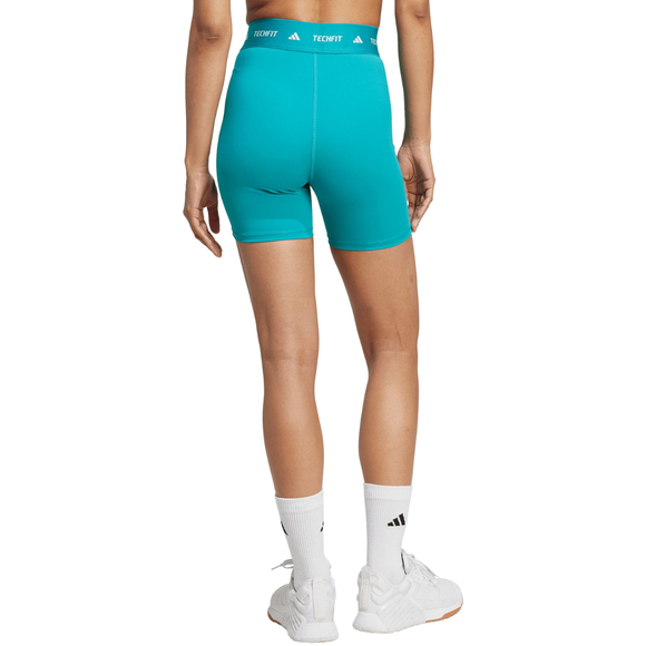 Spodenki damskie adidas Techfit turkusowe JW7561