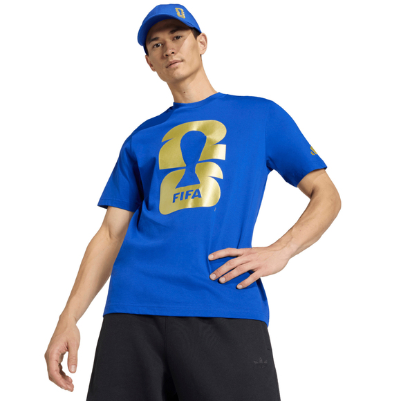Koszulka męska adidas FIFA World Cup 26 Official Emblem niebieska KB3705