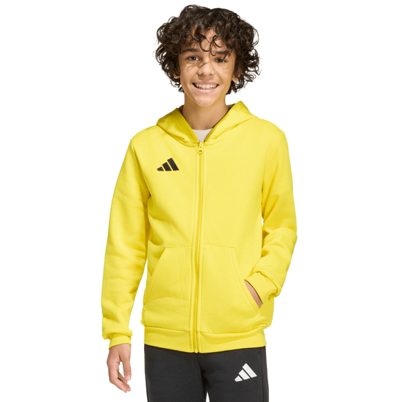Bluza dla dzieci adidas Entrada 26 Full Zip Hoodie żółta KH1777