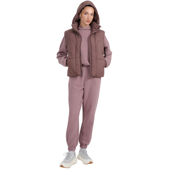 Kamizelka damska 4F F299 ciemny brązowy 4FWAW25TVJAF299 80S