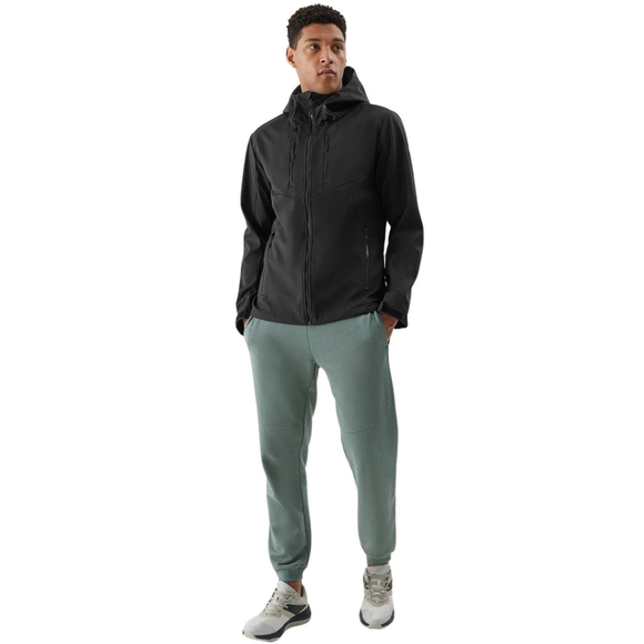 Kurtka męska softshell 4F M224 głęboka czerń 4FWSS24TSOFM224 20S