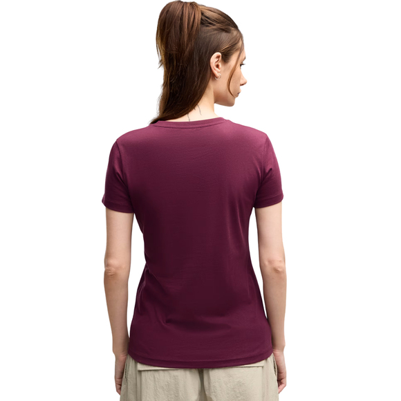 Koszulka damska Puma Ess Centered Cat Logo Tee burgundowa 692916 24