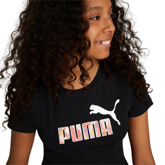 Koszulka dla dzieci Puma ESS+ Bloom Logo G czarna 670311 51