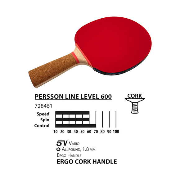 Zestaw do tenisa stołowego Donic Persson 600 1 rakietka, 3 piłki, pokrowiec 788450