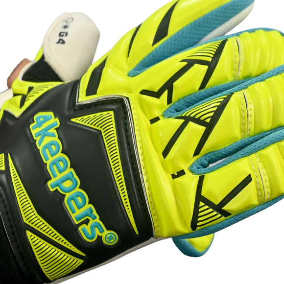 Rękawice bramkarskie 4Keepers Force V5 25 Wave NC junior czarno-zielone fluo