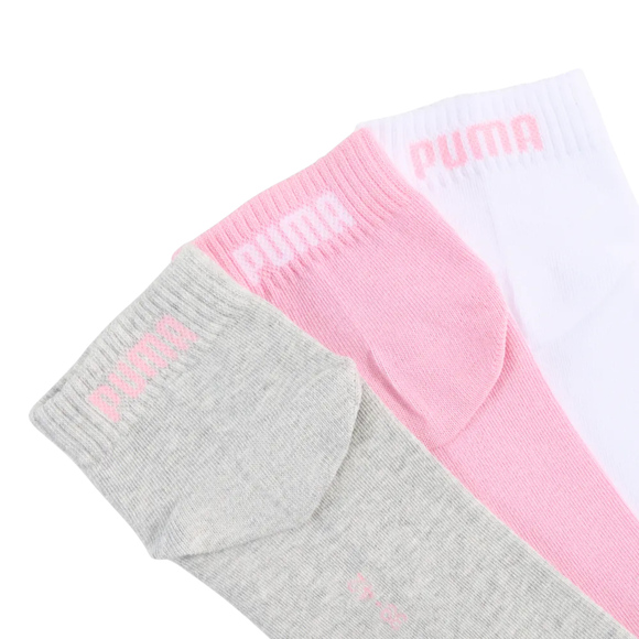 Skarpety Puma Quarter Plain 3pak różowe, białe, szare 938589 11