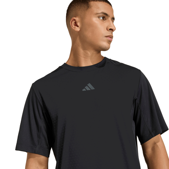 Koszulka męska adidas D4T PrimeLift 3 Stripes czarna KE9937