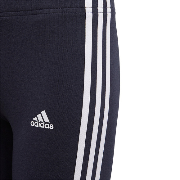 Legginsy dla dzieci adidas Essentials 3 Stripes granatowe GN4063