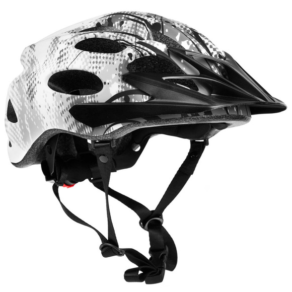 Kask rowerowy Spokey Checkpoint 55-58 cm biało-czarny 926890